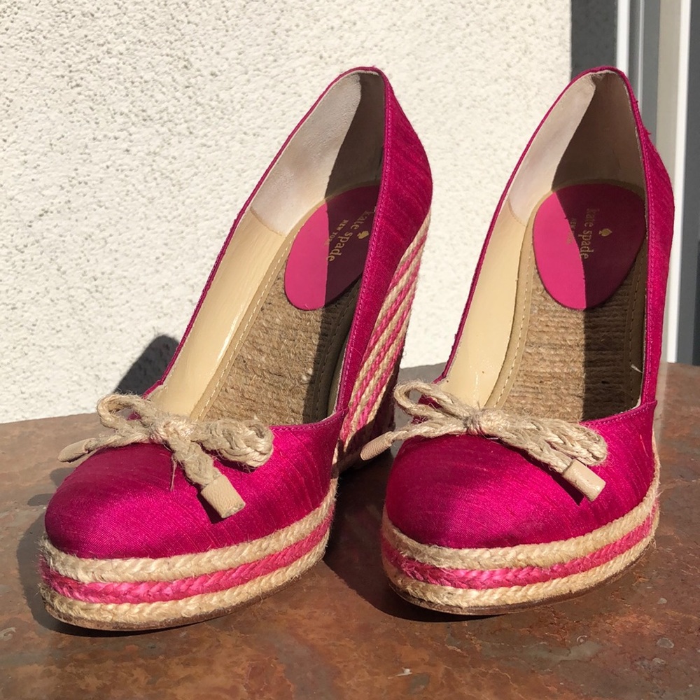 Fuschia Wish Espadrille Wedges